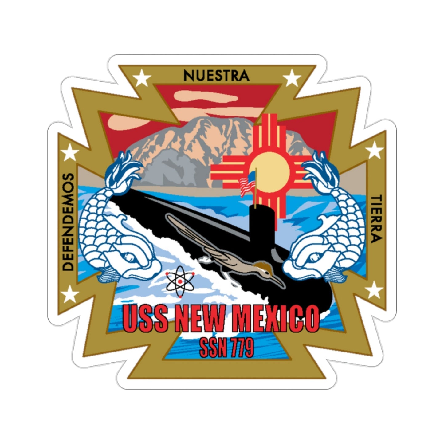 USS New Mexico (U.S. Navy) STICKER Vinyl Die-Cut Decal-2 Inch-The Sticker Space