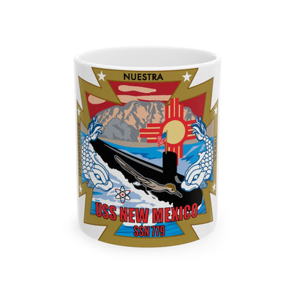 USS New Mexico (U.S. Navy) White Coffee Mug-11oz-The Sticker Space