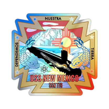 USS New Mexico (U.S. Navy) Holographic STICKER Die-Cut Vinyl Decal 2 Inch Holographic - The Sticker Space