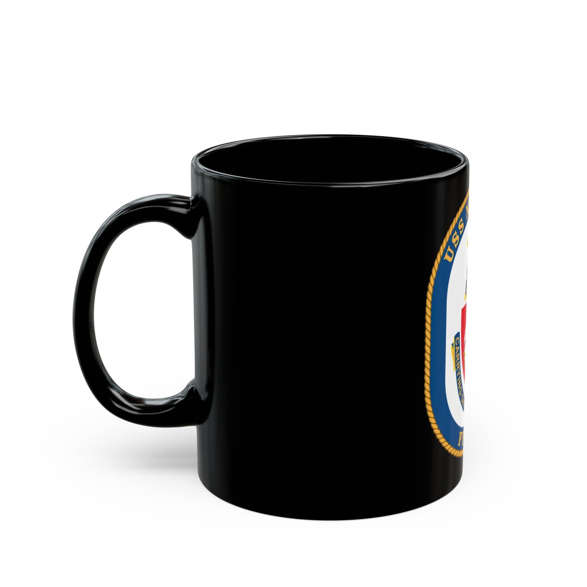 USS Nicholas FFG 47 (U.S. Navy) Black Coffee Mug-The Sticker Space