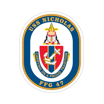 USS Nicholas FFG 47 (U.S. Navy) STICKER Vinyl Die-Cut Decal-2 Inch-The Sticker Space