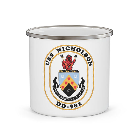 USS Nicholson DD 982 (U.S. Navy) Enamel Mug 12oz-12oz-The Sticker Space