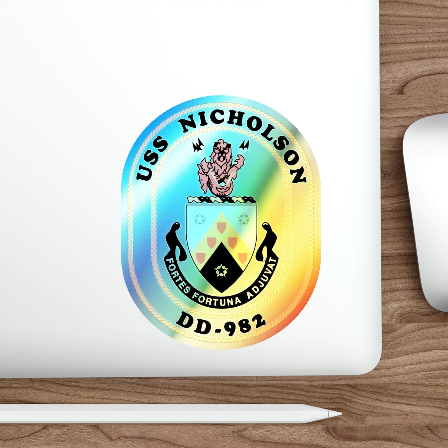 USS Nicholson DD 982 (U.S. Navy) Holographic STICKER Die-Cut Vinyl Decal-The Sticker Space