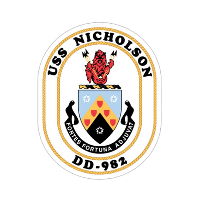 USS Nicholson DD 982 (U.S. Navy) STICKER Vinyl Die-Cut Decal-2 Inch-The Sticker Space