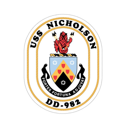 USS Nicholson DD 982 (U.S. Navy) STICKER Vinyl Die-Cut Decal-3 Inch-The Sticker Space