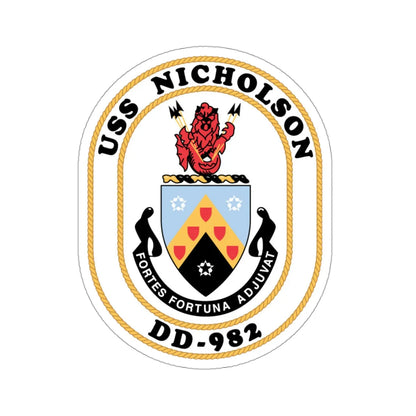 USS Nicholson DD 982 (U.S. Navy) STICKER Vinyl Die-Cut Decal 3 Inch - The Sticker Space