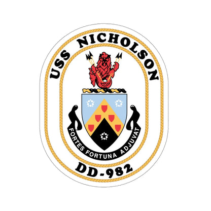 USS Nicholson DD 982 (U.S. Navy) STICKER Vinyl Die-Cut Decal 4 Inch - The Sticker Space