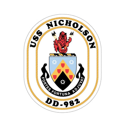 USS Nicholson DD 982 (U.S. Navy) STICKER Vinyl Die-Cut Decal 5 Inch - The Sticker Space