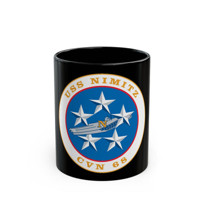 USS Nimitz CVN 68 (U.S. Navy) Black Coffee Mug-11oz-The Sticker Space