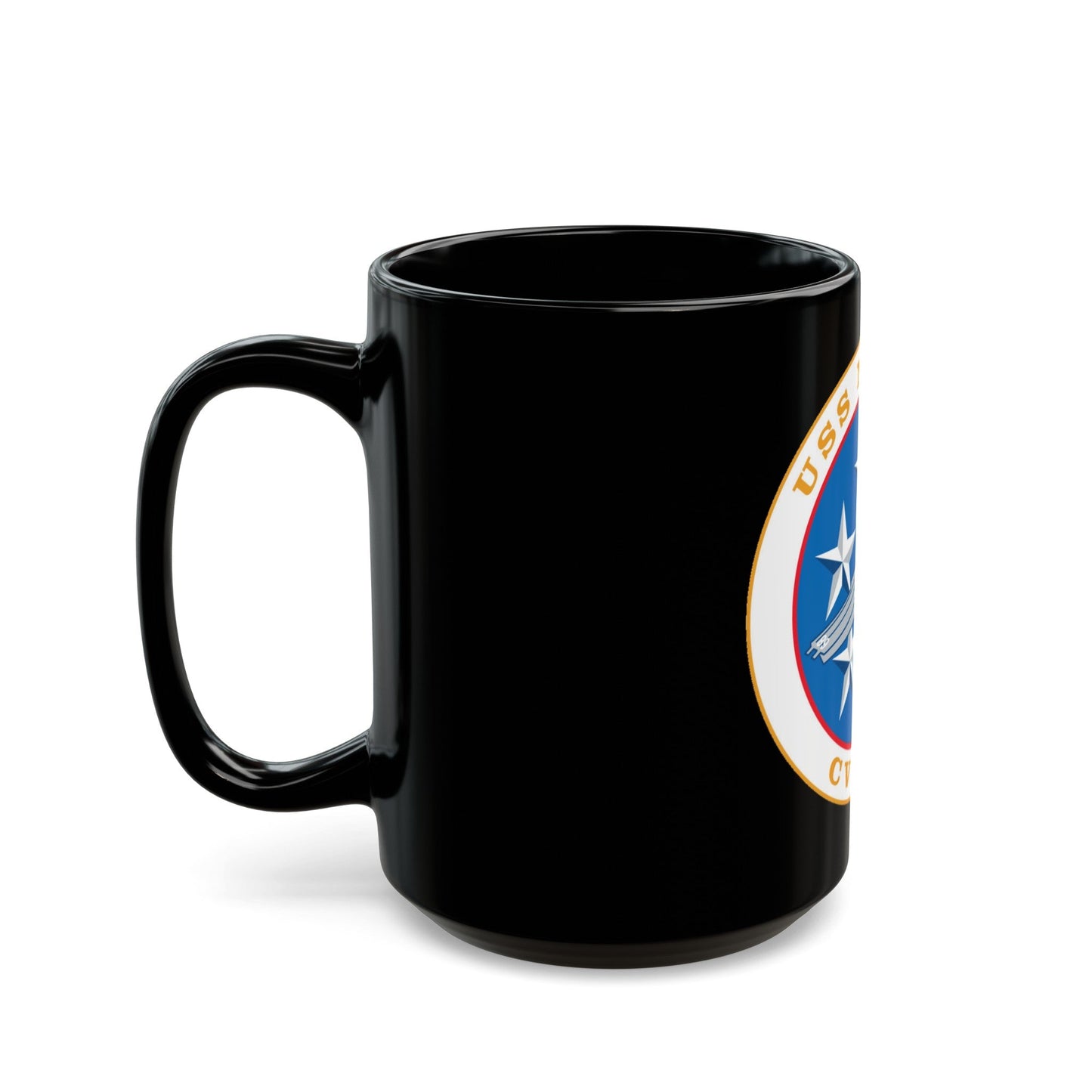 USS Nimitz CVN 68 (U.S. Navy) Black Coffee Mug-The Sticker Space