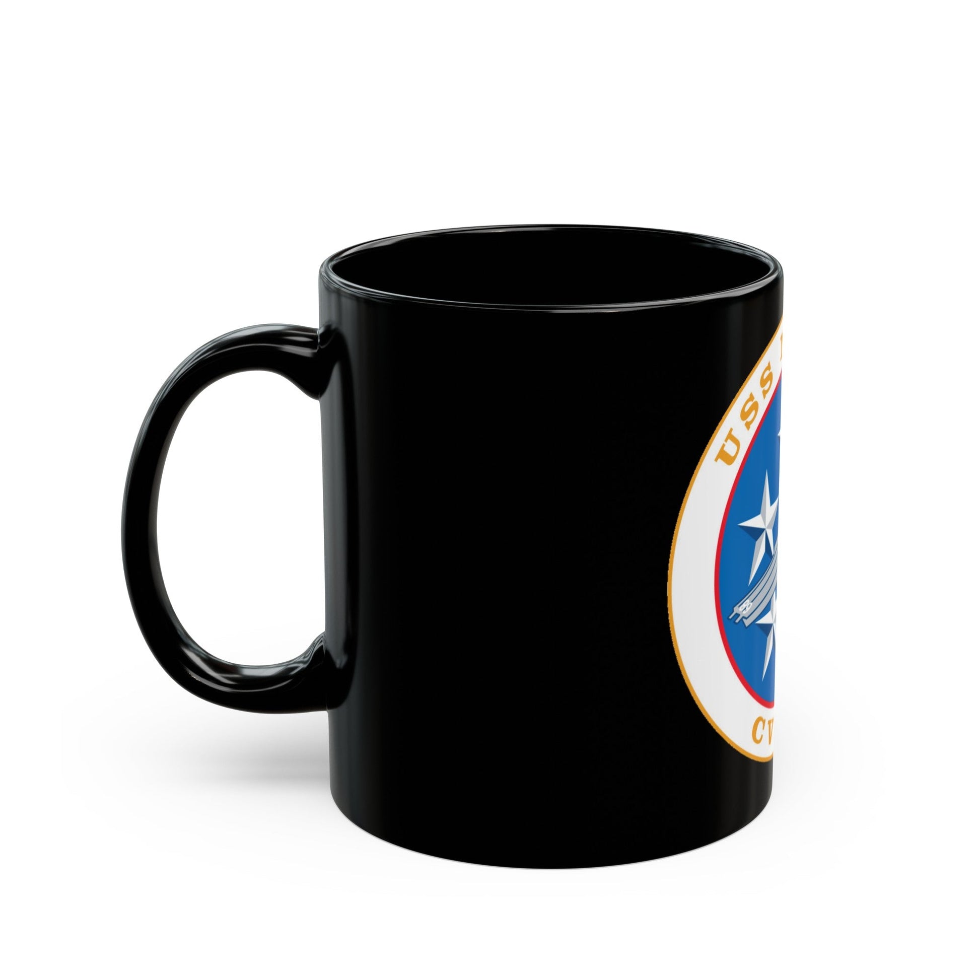 USS Nimitz CVN 68 (U.S. Navy) Black Coffee Mug-The Sticker Space