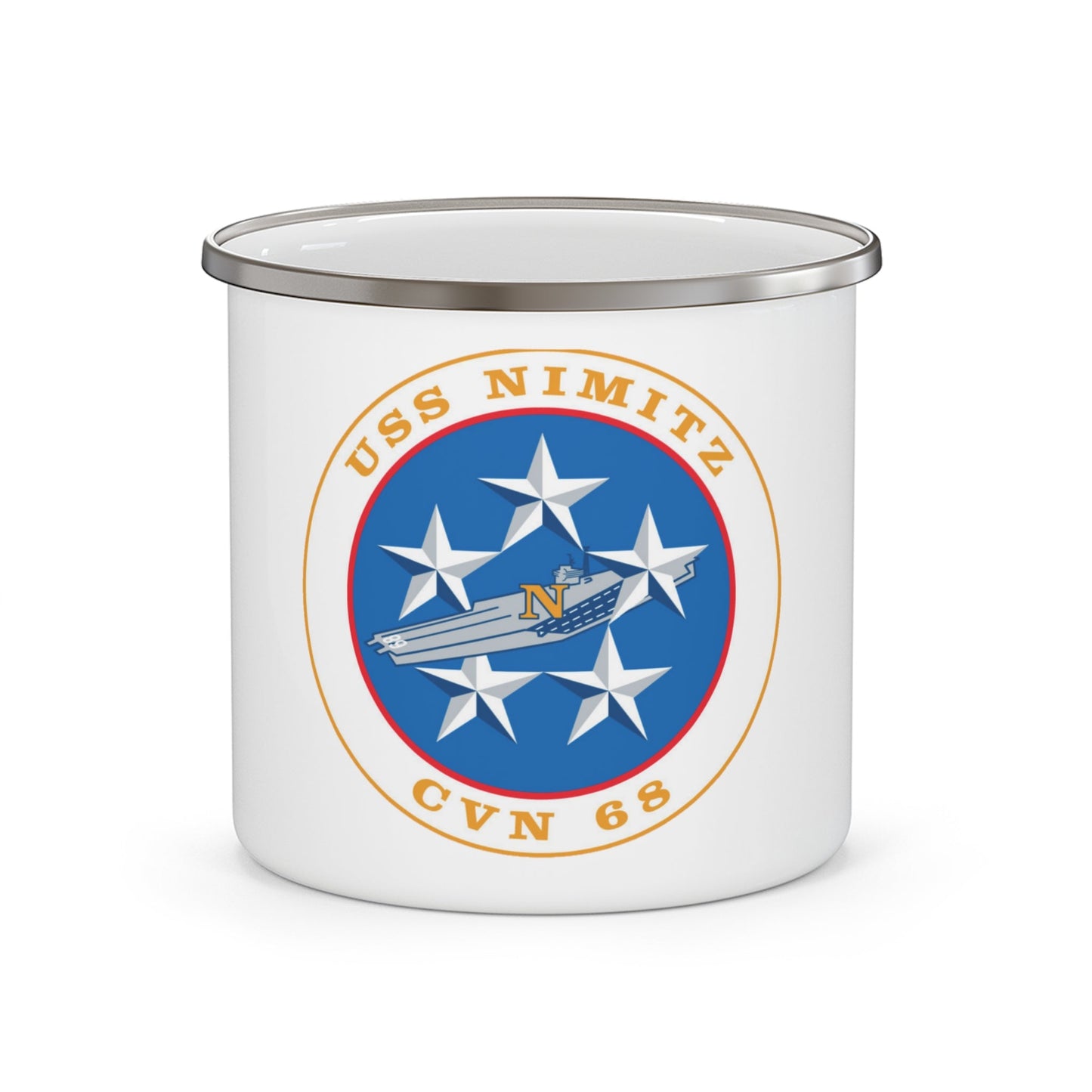 USS Nimitz CVN 68 (U.S. Navy) Enamel Mug 12oz-12oz-The Sticker Space