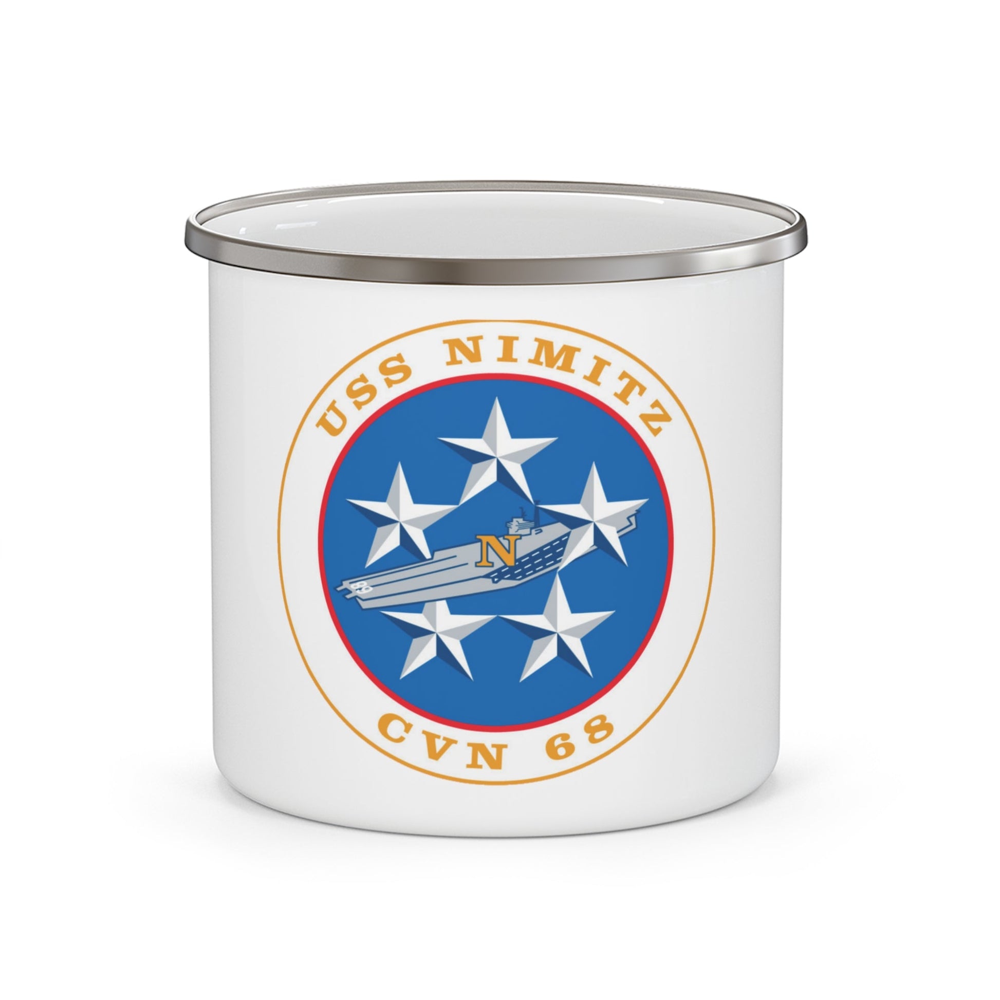 USS Nimitz CVN 68 (U.S. Navy) Enamel Mug 12oz-12oz-The Sticker Space