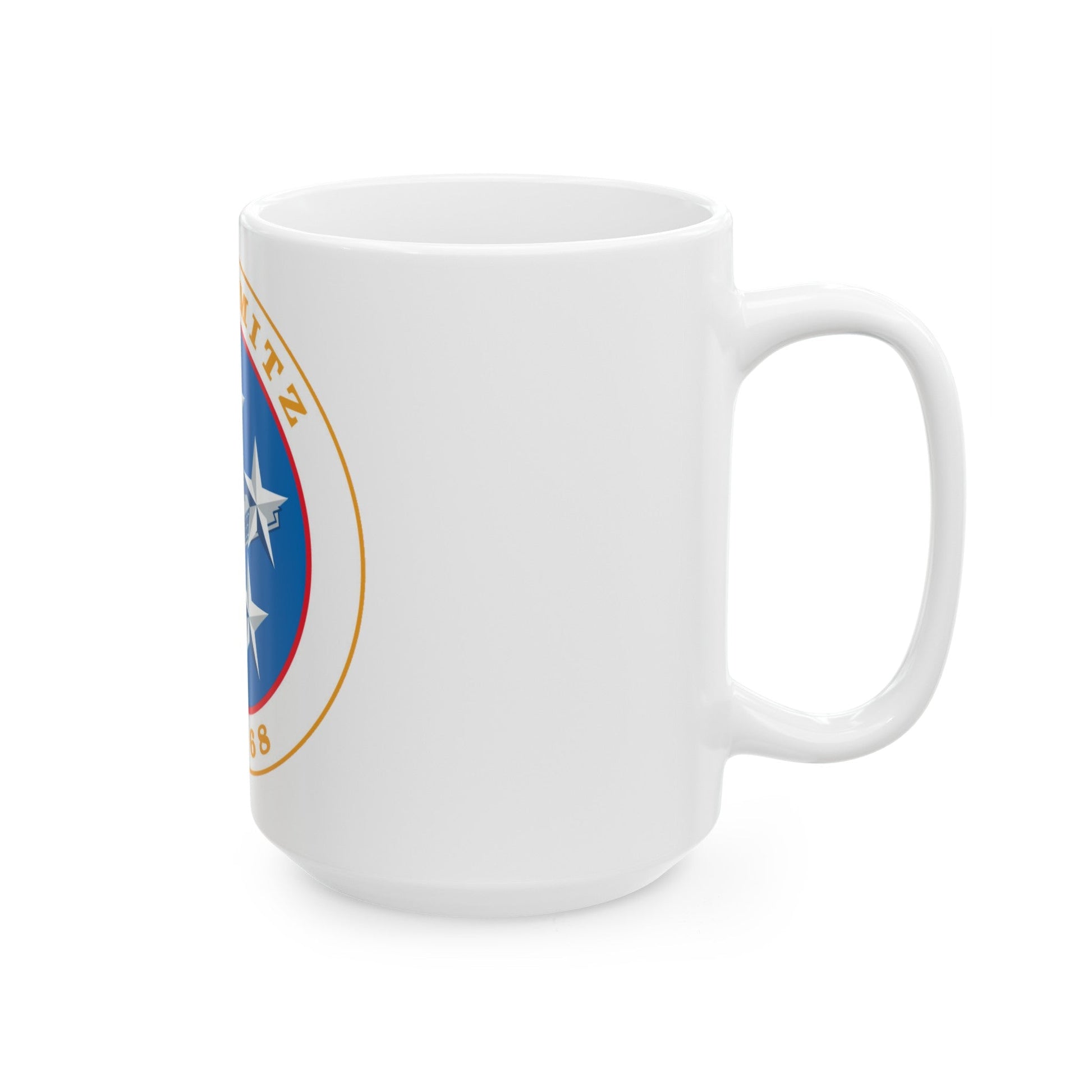 USS Nimitz CVN 68 (U.S. Navy) White Coffee Mug-The Sticker Space