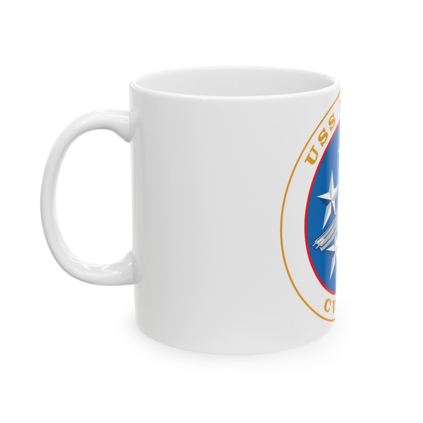 USS Nimitz CVN 68 (U.S. Navy) White Coffee Mug-The Sticker Space