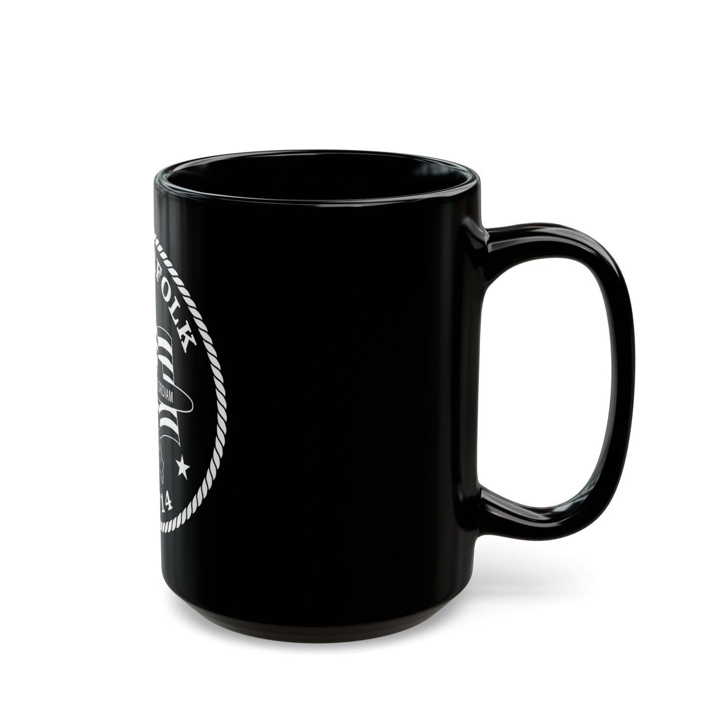 USS Norfolk SSN 714 (U.S. Navy) Black Coffee Mug-The Sticker Space