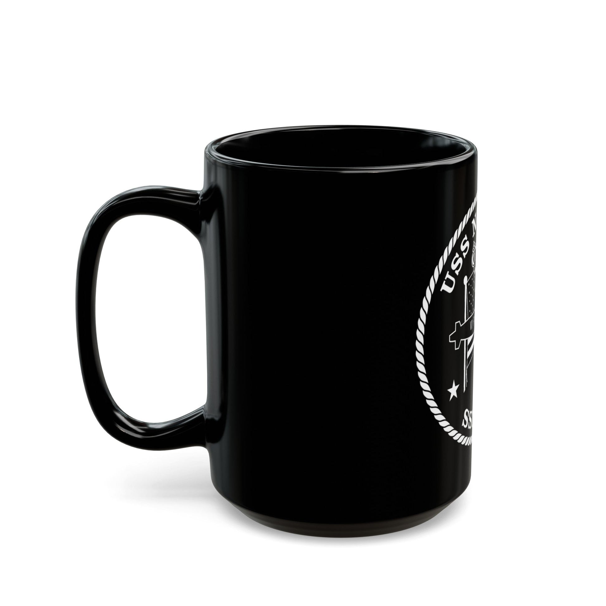 USS Norfolk SSN 714 (U.S. Navy) Black Coffee Mug-The Sticker Space