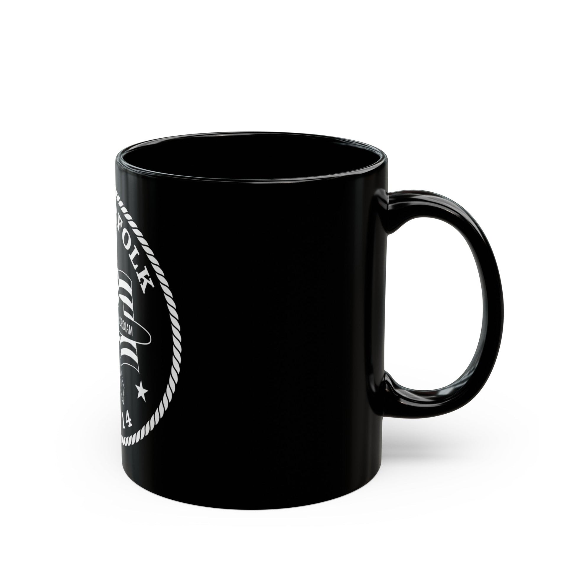 USS Norfolk SSN 714 (U.S. Navy) Black Coffee Mug-The Sticker Space