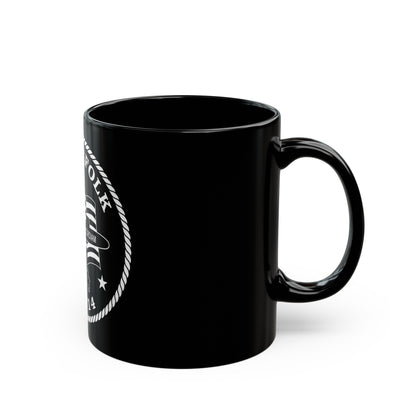 USS Norfolk SSN 714 (U.S. Navy) Black Coffee Mug-The Sticker Space