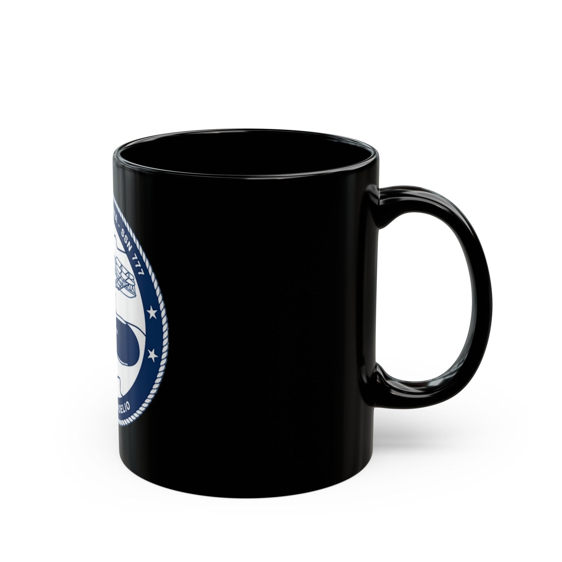 USS North Carolina SSN 777 (U.S. Coast Guard) Black Coffee Mug-The Sticker Space