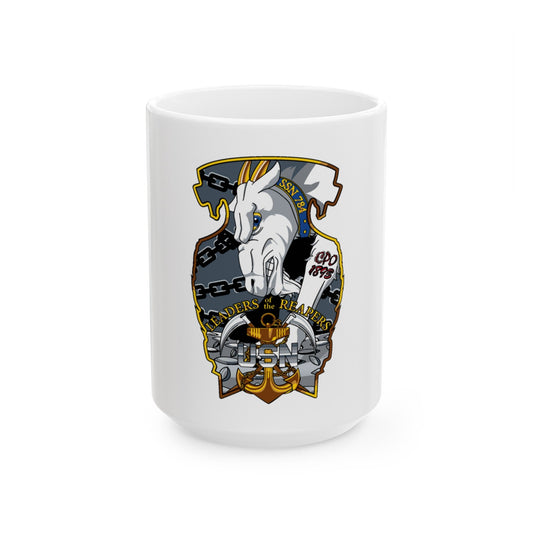 USS North Dakota SSN 784 CPO (U.S. Navy) White Coffee Mug-15oz-The Sticker Space