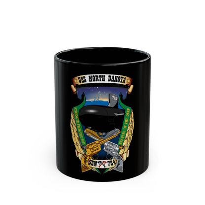 USS North Dakota SSN 784 (U.S. Navy) Black Coffee Mug-11oz-The Sticker Space