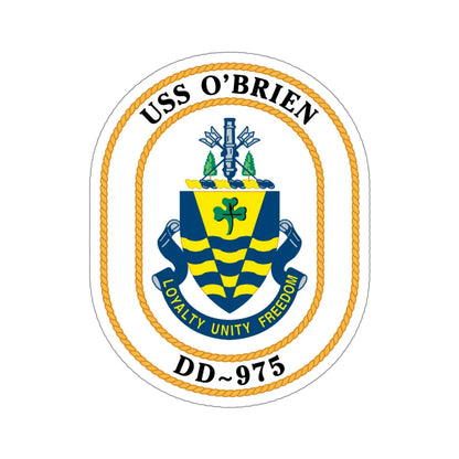 USS O'Brien DD-975 (U.S. Navy) STICKER Vinyl Die-Cut Decal 5 Inch - The Sticker Space