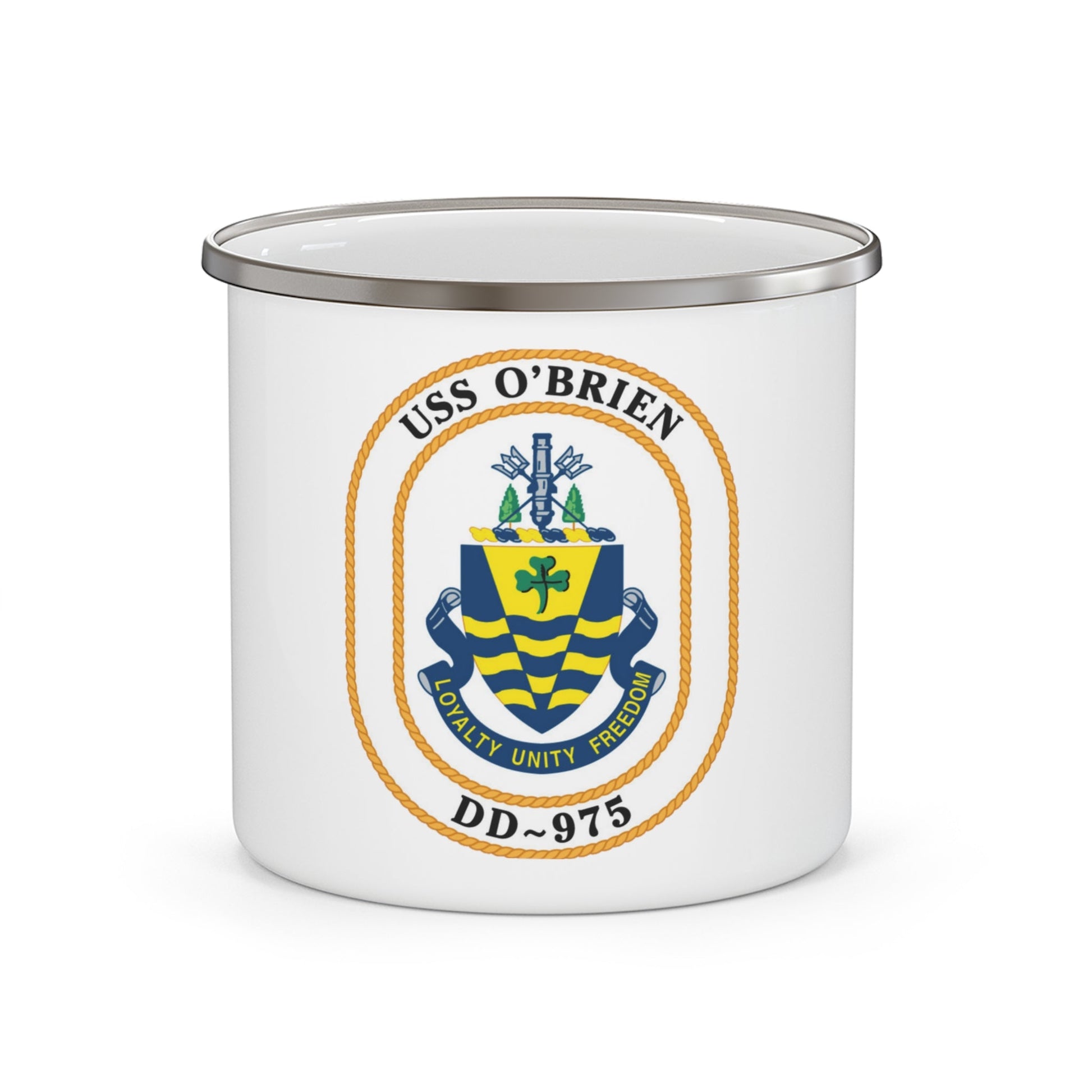 USS O1 (U.S. Navy) Enamel Mug 12oz-12oz-The Sticker Space