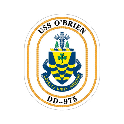 USS O'Brien DD-975 (U.S. Navy) STICKER Vinyl Die-Cut Decal-3 Inch-The Sticker Space