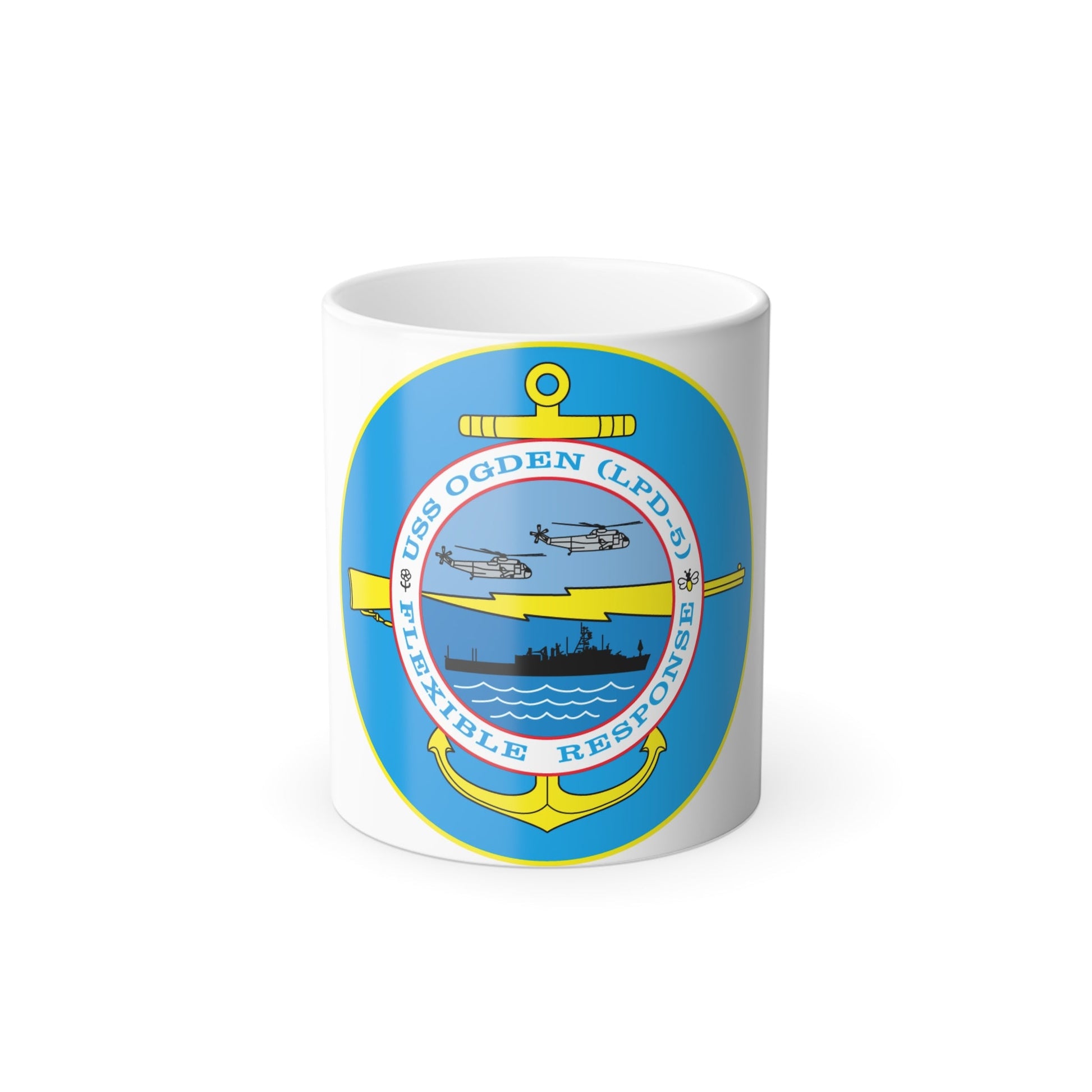 USS OGDEN LPD 5 Flexible Response (U.S. Navy) Color Changing Mug 11oz-11oz-The Sticker Space