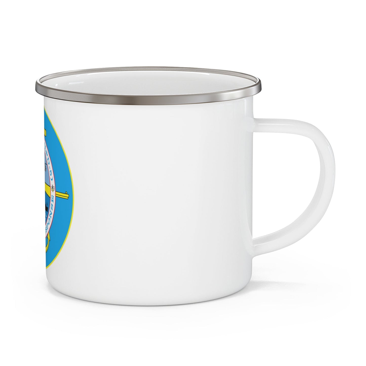 USS OGDEN LPD 5 Flexible Response (U.S. Navy) Enamel Mug 12oz-12oz-The Sticker Space