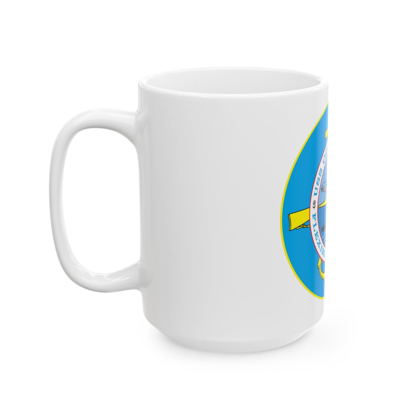 USS OGDEN LPD 5 Flexible Response (U.S. Navy) White Coffee Mug-The Sticker Space