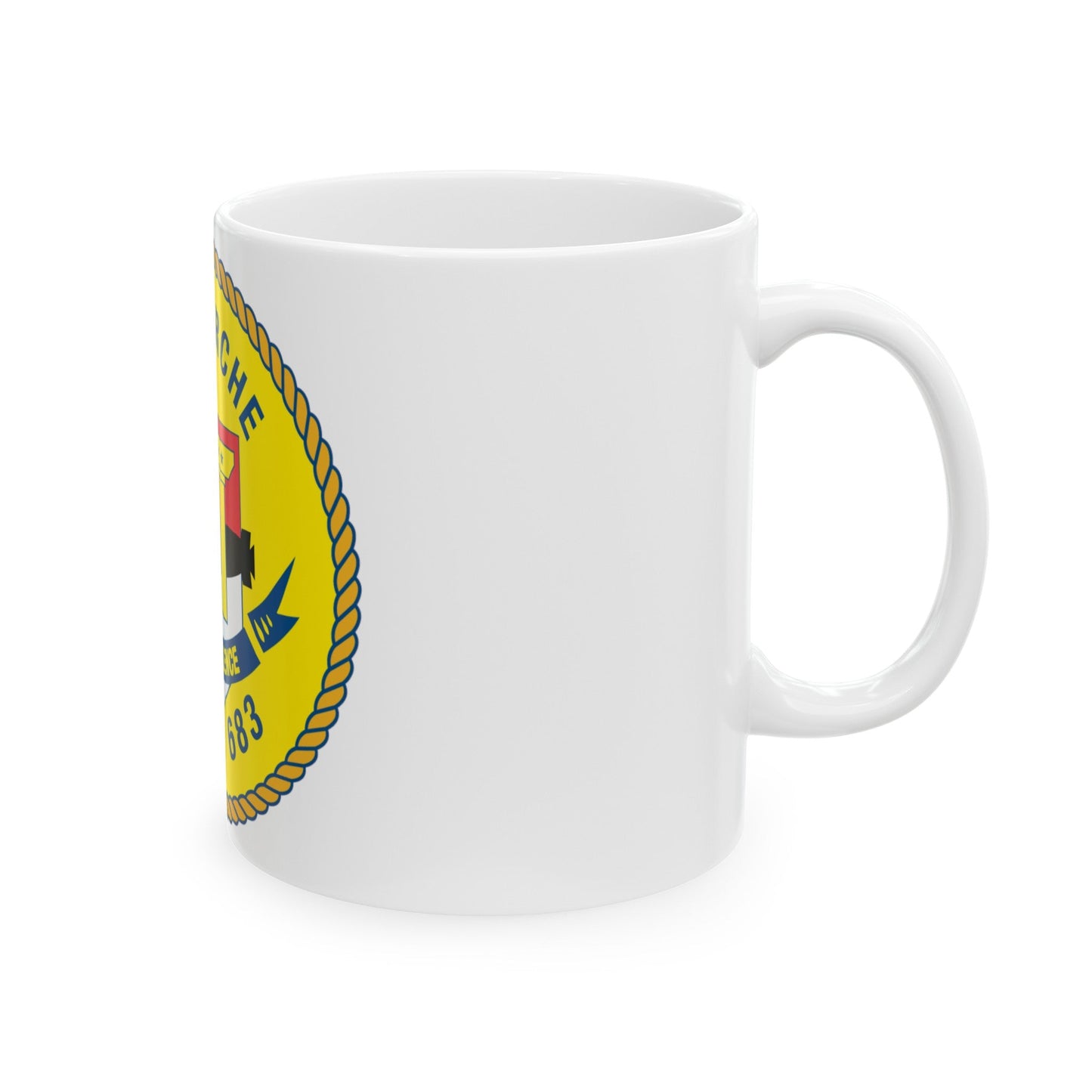 USS PArche SSN 683 (U.S. Navy) White Coffee Mug-The Sticker Space