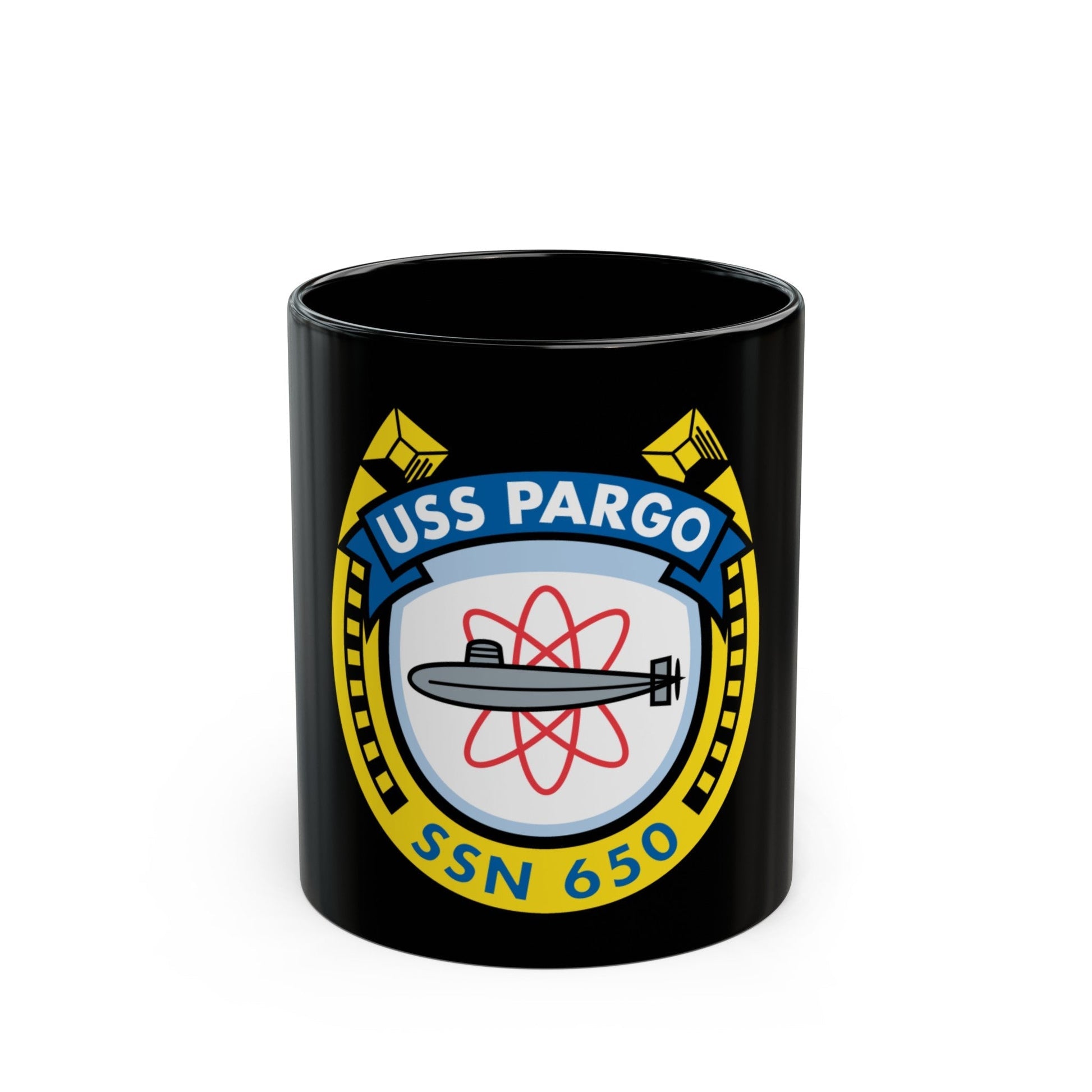 USS Pargo SSN 650 (U.S. Navy) Black Coffee Mug-11oz-The Sticker Space