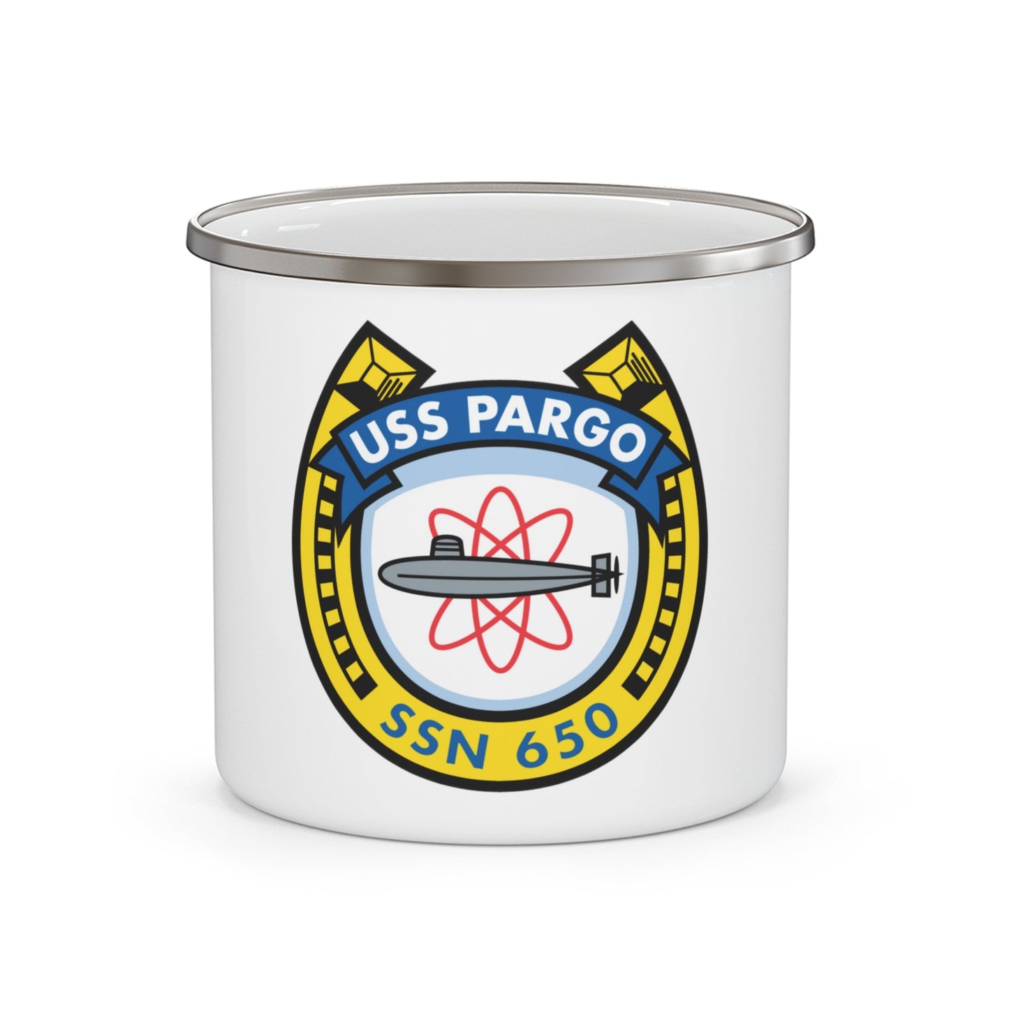 USS Pargo SSN 650 (U.S. Navy) Enamel Mug 12oz-12oz-The Sticker Space