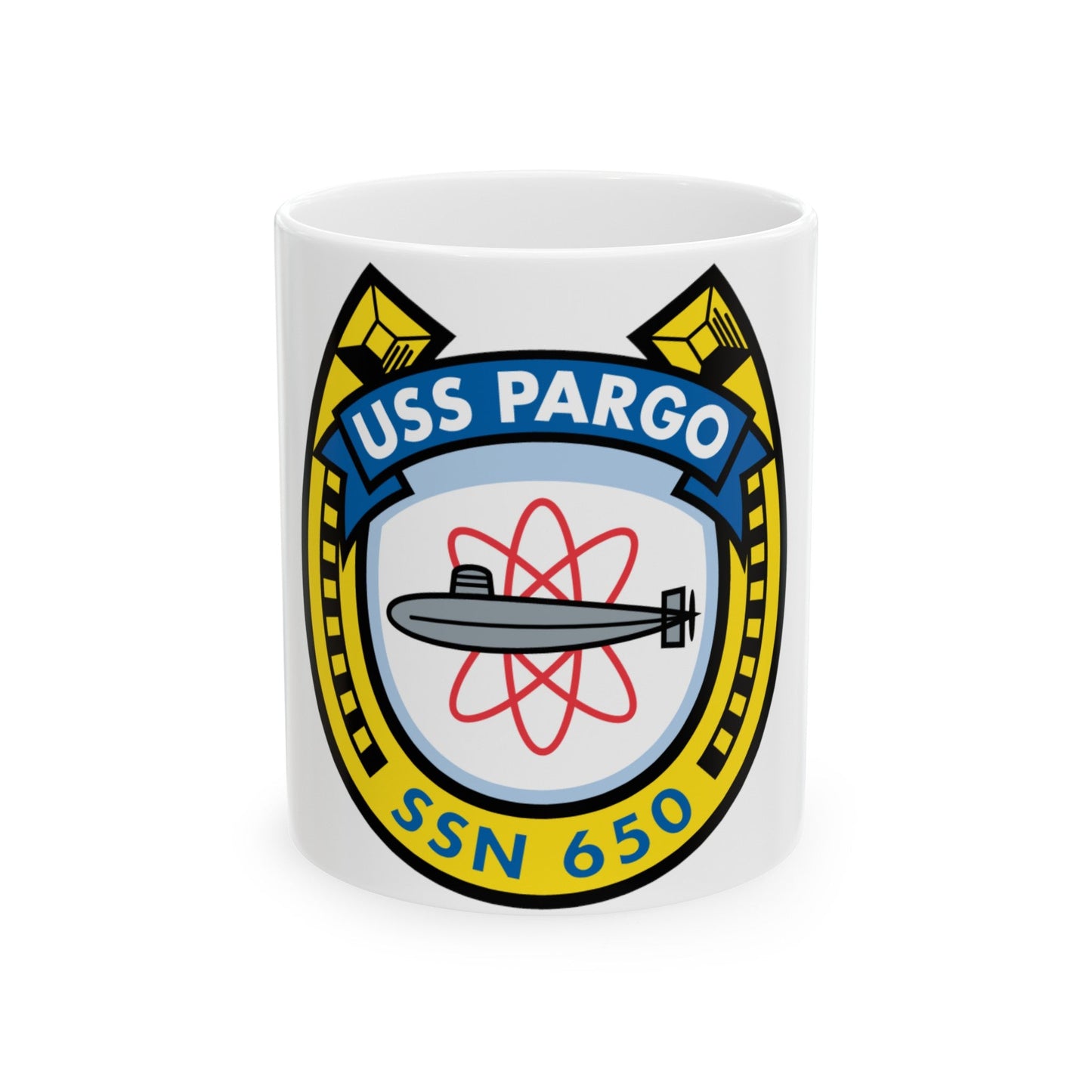 USS Pargo SSN 650 (U.S. Navy) White Coffee Mug-11oz-The Sticker Space
