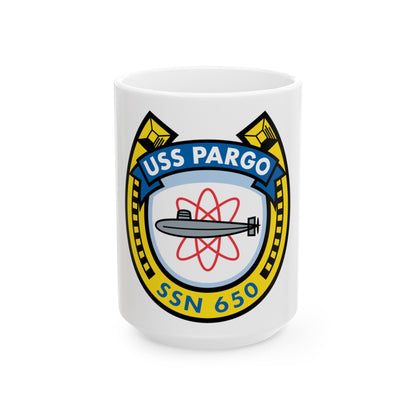 USS Pargo SSN 650 (U.S. Navy) White Coffee Mug-15oz-The Sticker Space