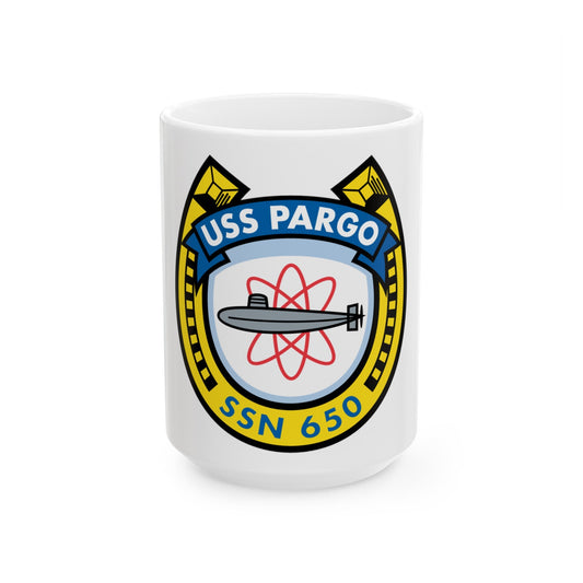USS Pargo SSN 650 (U.S. Navy) White Coffee Mug-15oz-The Sticker Space