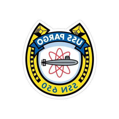 USS Pargo SSN 650 (U.S. Navy) REVERSE PRINT Transparent Die-Cut STICKER 6 Inch Die-Cut Transparent - The Sticker Space