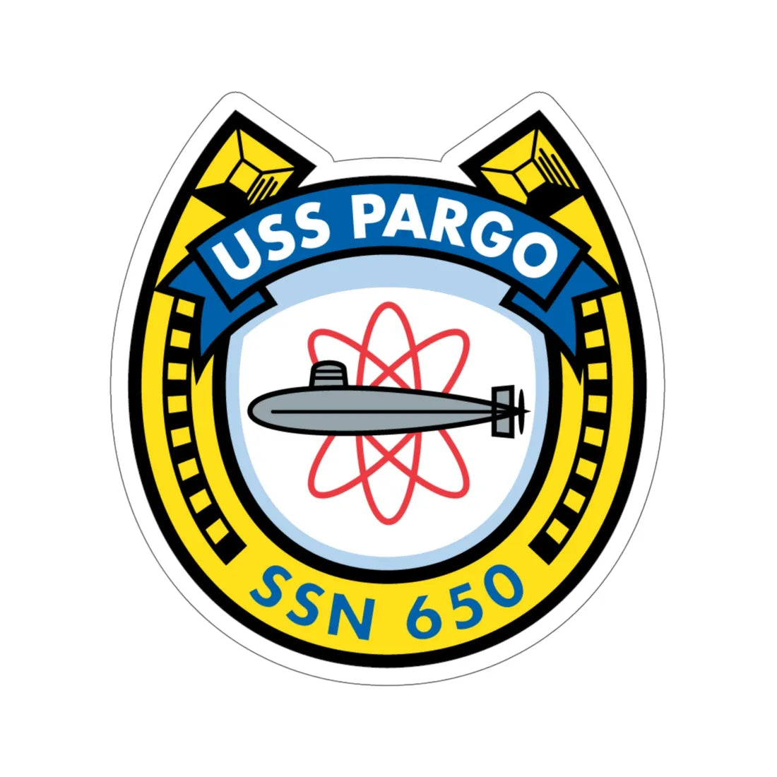 USS Pargo SSN 650 (U.S. Navy) STICKER Vinyl Die-Cut Decal 6 Inch - The Sticker Space