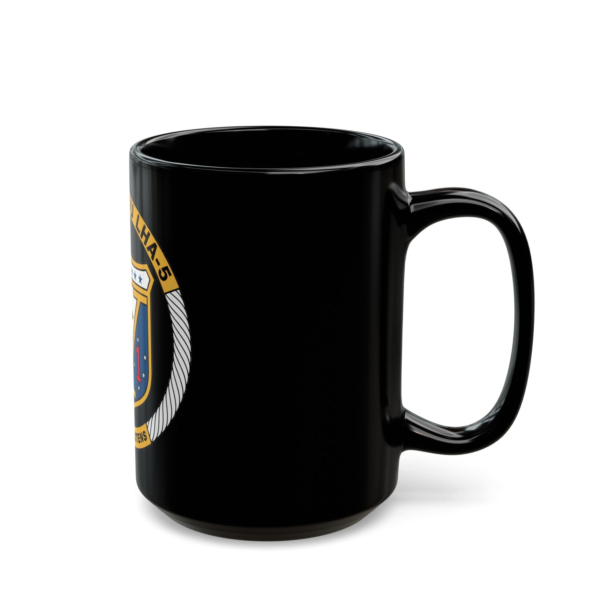 USS Peleliu LHA 5 (U.S. Navy) Black Coffee Mug-The Sticker Space