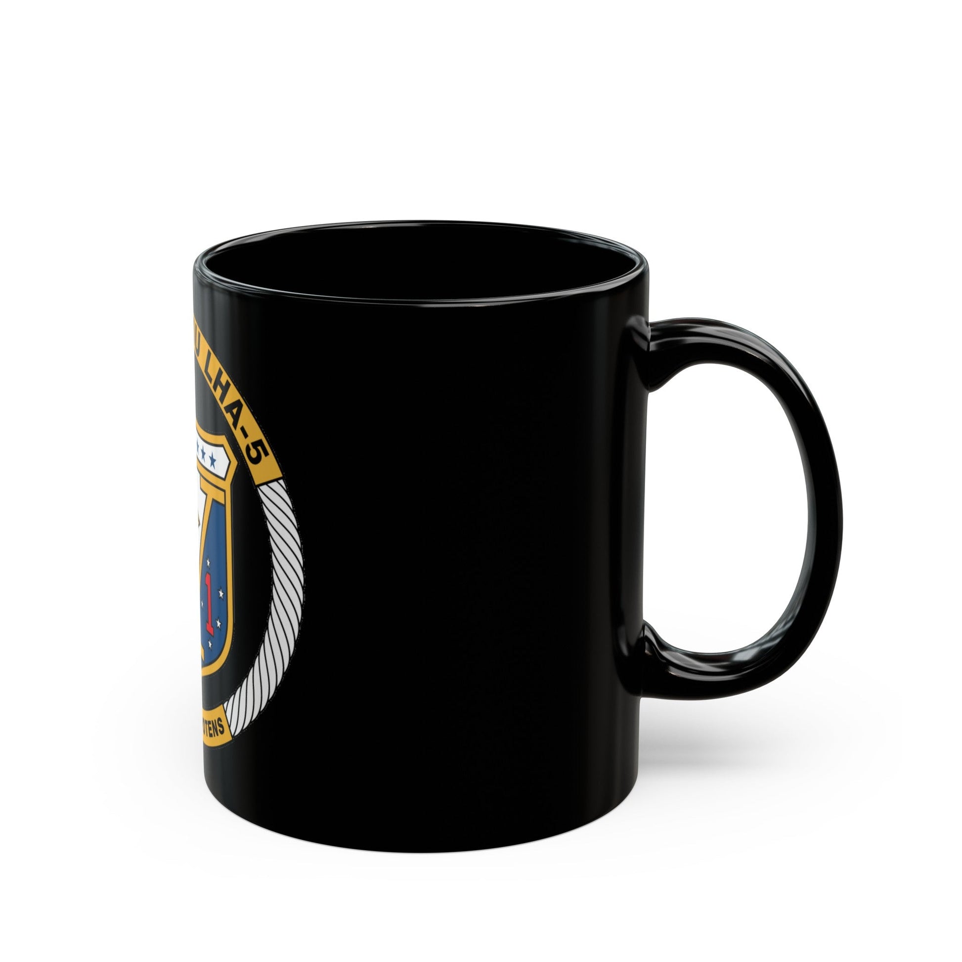 USS Peleliu LHA 5 (U.S. Navy) Black Coffee Mug-The Sticker Space