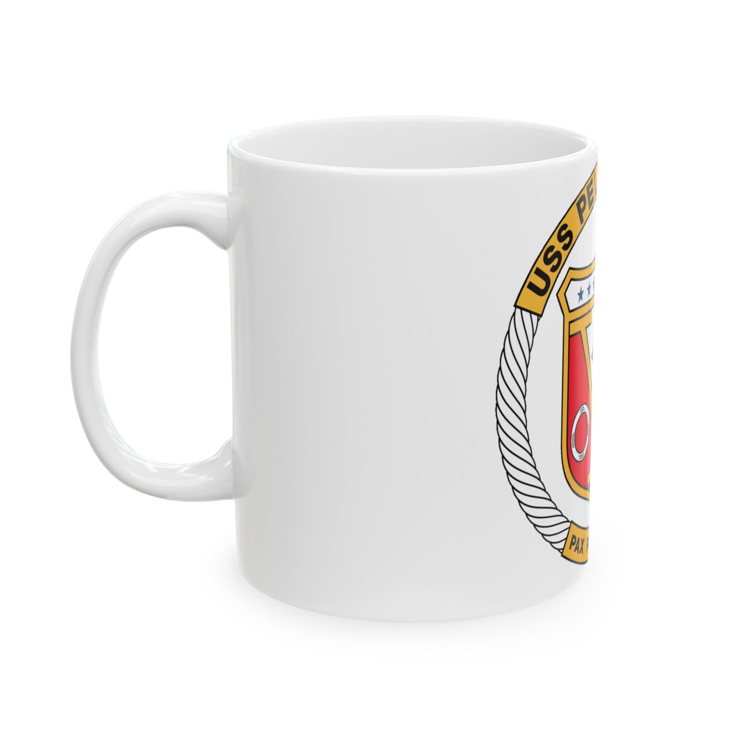 USS Peleliu LHA 5 (U.S. Navy) White Coffee Mug-The Sticker Space