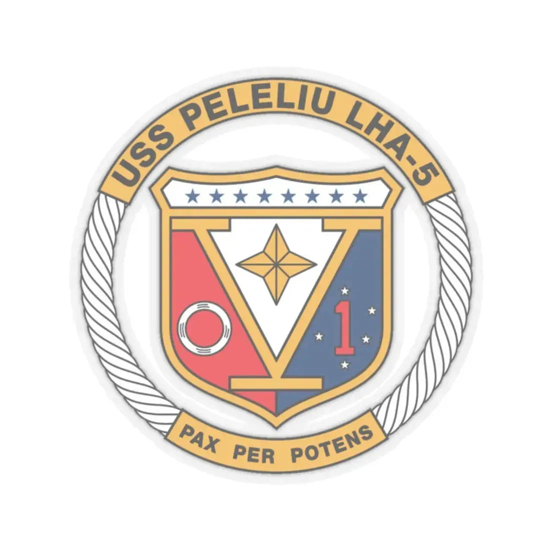 USS Peleliu LHA 5 (U.S. Navy) STICKER Vinyl Kiss-Cut Decal 2 Inch Transparent - The Sticker Space