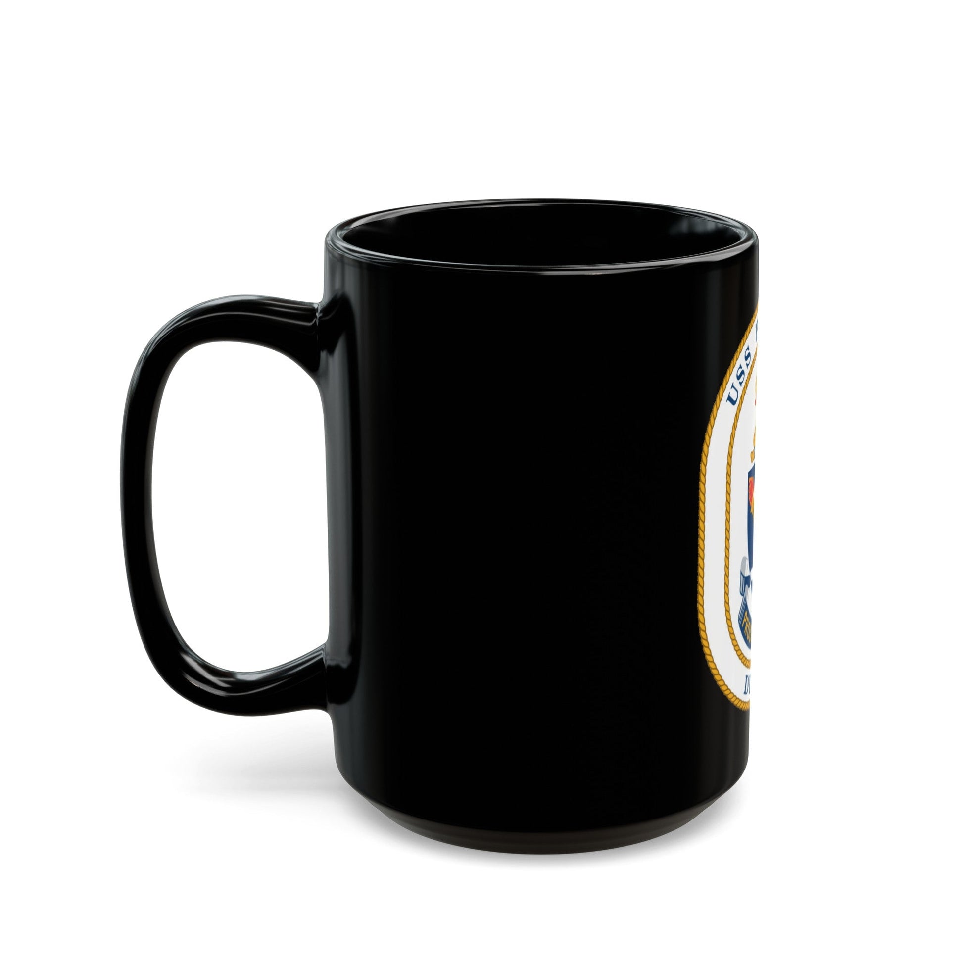 USS Peterson DD 969 (U.S. Navy) Black Coffee Mug-The Sticker Space