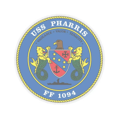 USS Pharris FF 1094 (U.S. Navy) STICKER Vinyl Kiss-Cut Decal 6 Inch Transparent - The Sticker Space