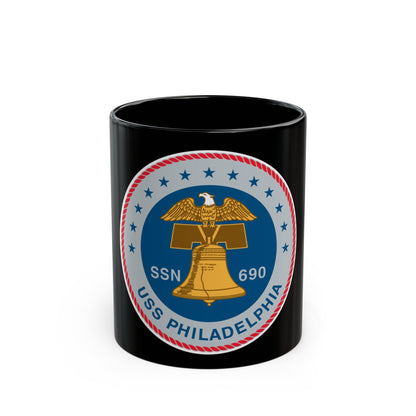 USS Philadelphia (U.S. Navy) Black Coffee Mug-11oz-The Sticker Space