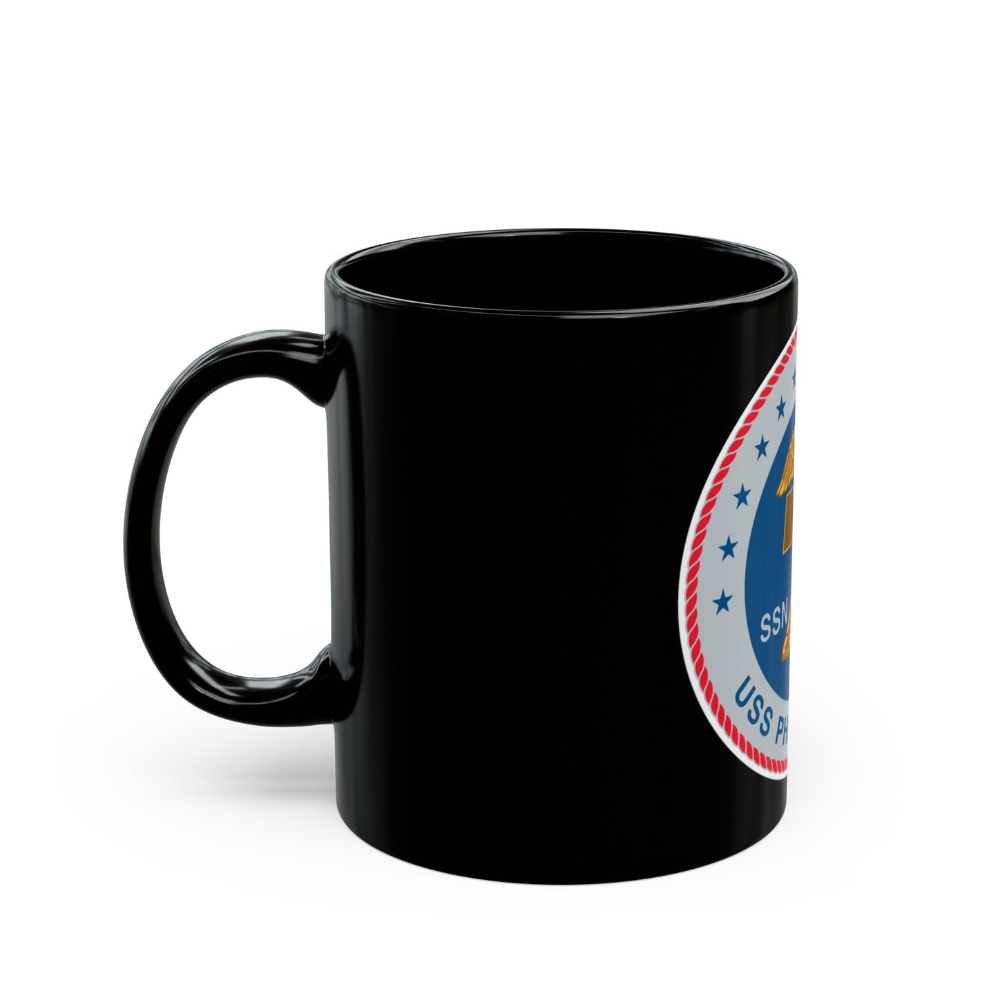 USS Philadelphia (U.S. Navy) Black Coffee Mug-The Sticker Space