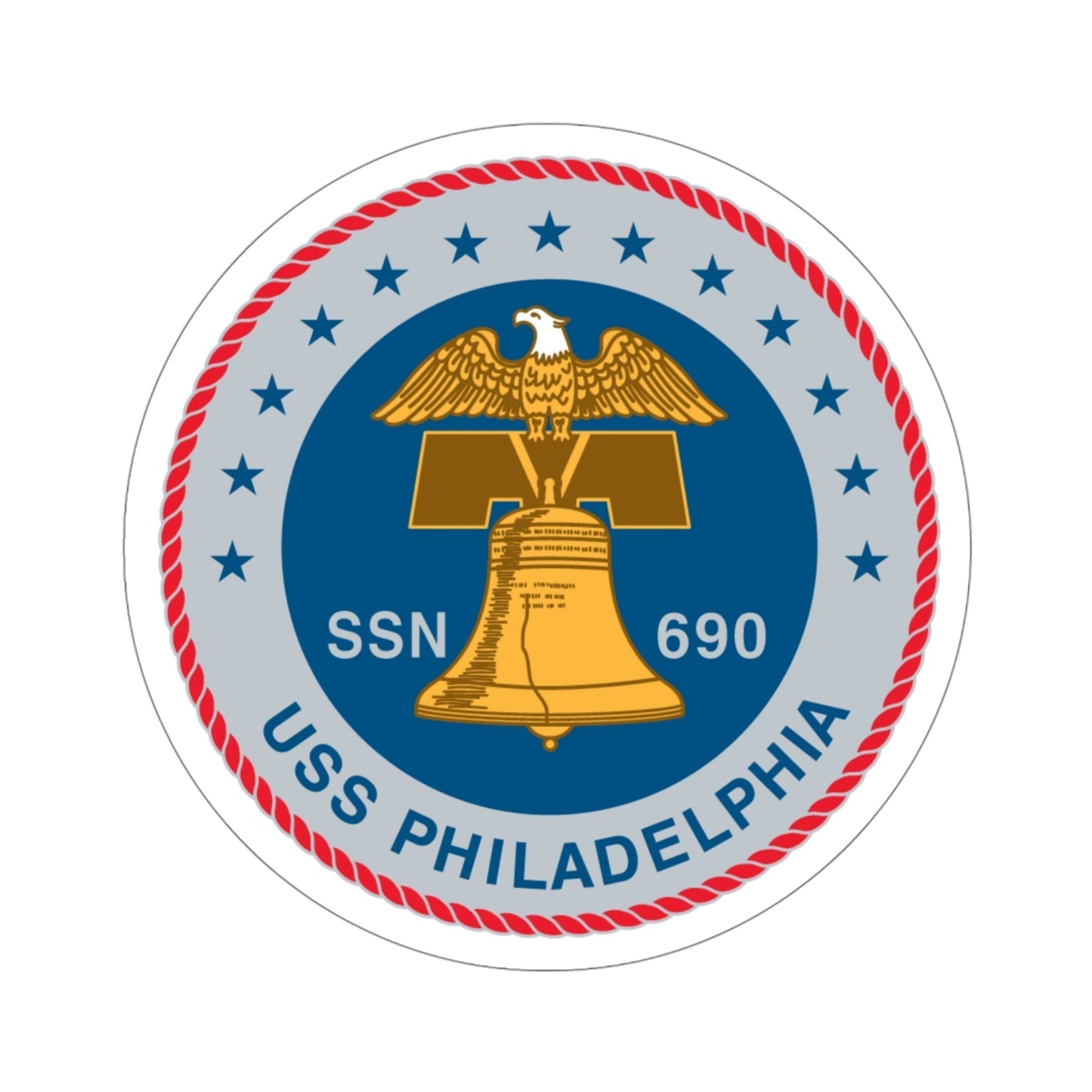 USS Philadelphia (U.S. Navy) STICKER Vinyl Die-Cut Decal-4 Inch-The Sticker Space