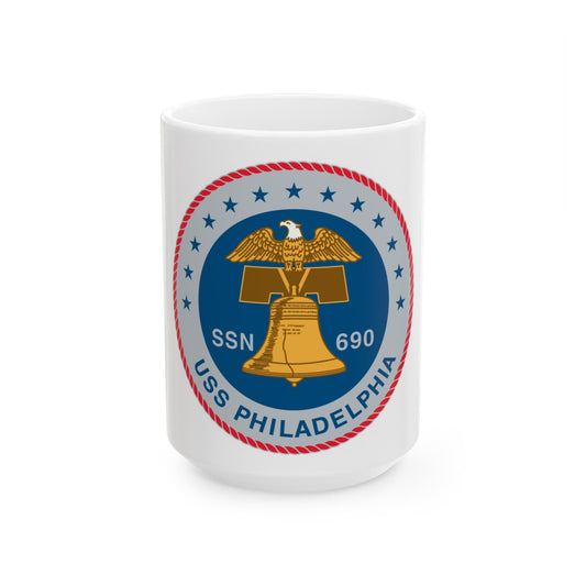 USS Philadelphia (U.S. Navy) White Coffee Mug-15oz-The Sticker Space